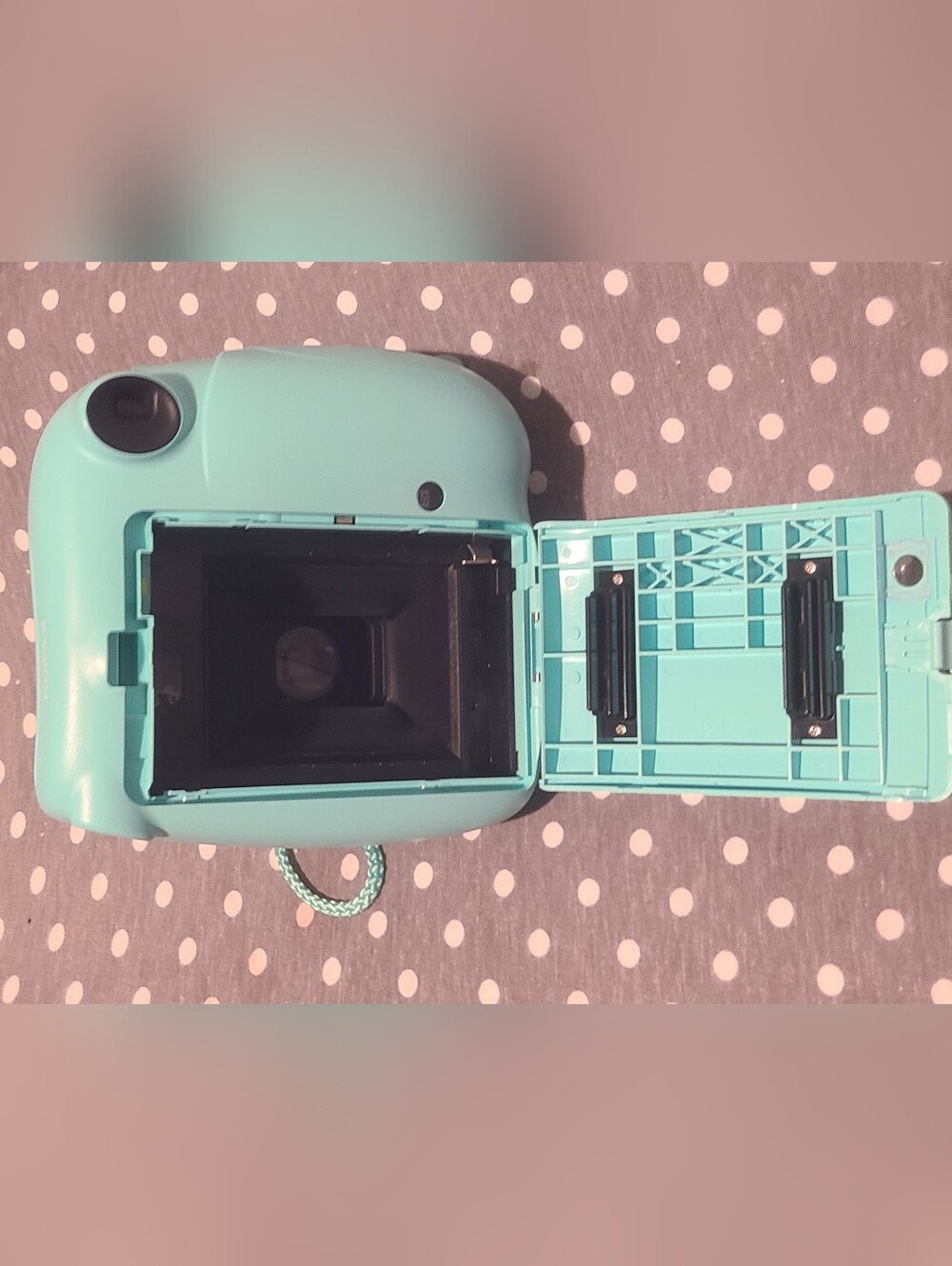 Fujifilm Instax Mini 7+ Instant Camera - Seafoam Green - W/ Strap - Tested Works - Picture 9 of 9